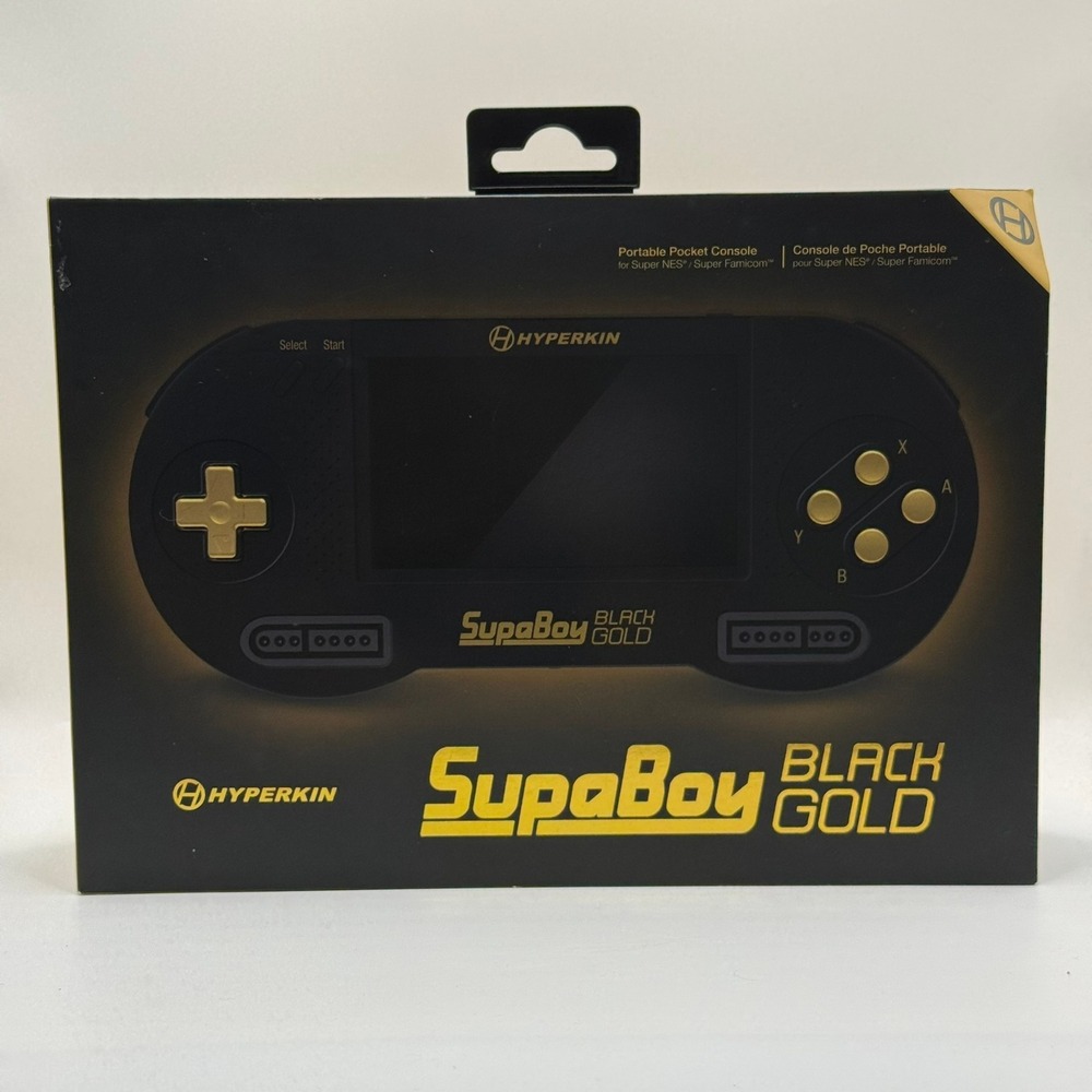 Hyperkin SupaBoy BlackGold Portable Pocket Console for Super NES Super Famicom
